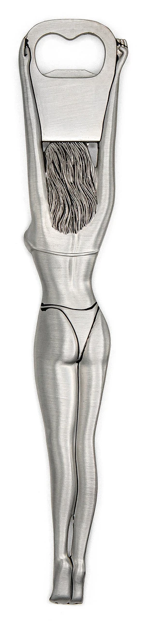 Tropical Pewter Bottle Opener: Standing Wahine - Image 2