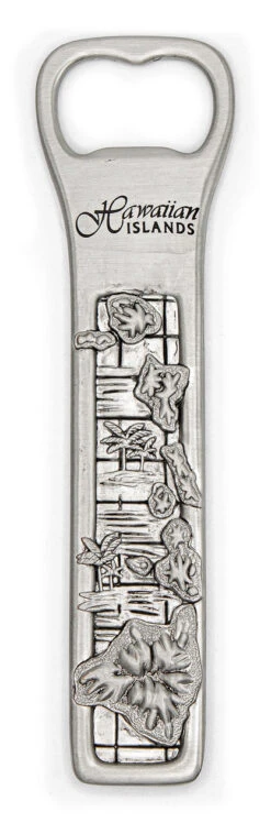 Tropical Pewter Bottle Opener: Hawaiian Islands
