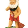 Polyresin Christmas Ornament: Paddle Boarding Santa