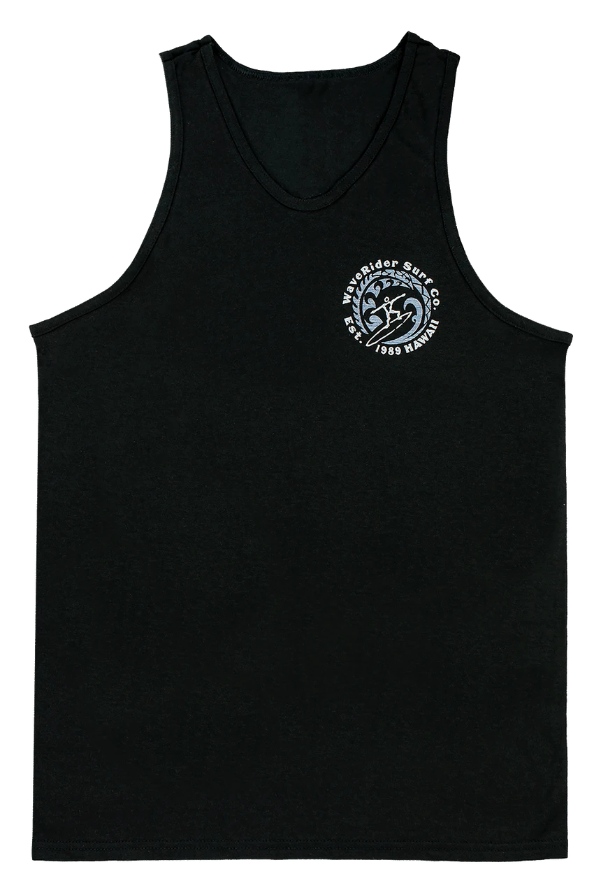 Men's TANK TOP - Petro Wave: Black