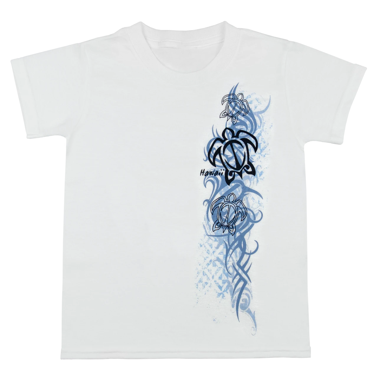 Hawaiian Performance Surfwear® Child's Tee - Tribal Honu: White