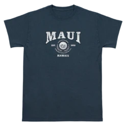 Vintage Dyed Tee - MAUI Collegiate: Dark Blue