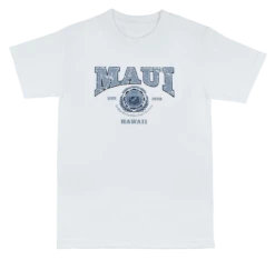 Vintage Dyed Tee - MAUI Collegiate: White