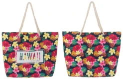 ROBIN RUTH® Rope Handle Tote Bag: Hawaiian Floral Dream