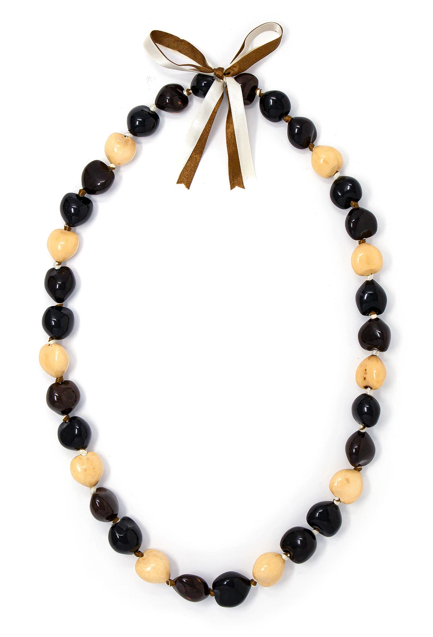 Kukui Nut Lei - Natural: Variety