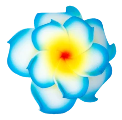 Small Double Plumeria Clip: Blue