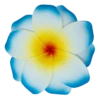 Medium Double Plumeria Clip: Blue