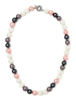 Jewel Of The Sea Mother Of Pearl Necklace: Multi-Colored Light