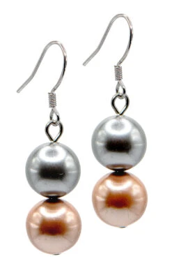 Jewel Of The Sea Mother Of Pearl Earrings: Multi-Colored Dark