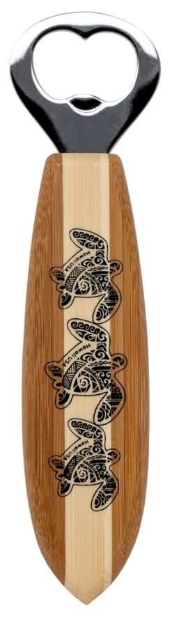 Tropical Bamboo Bottle Opener: Honu