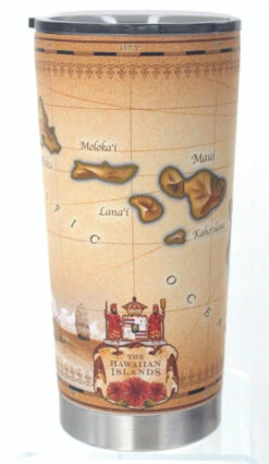 Natural HI Travel Cup: Vintage Island Map