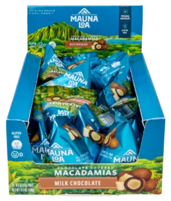 Mauna Loa Macadamia Nut Sample Size Pouch 0.6oz - Milk Chocolate 24 Pack