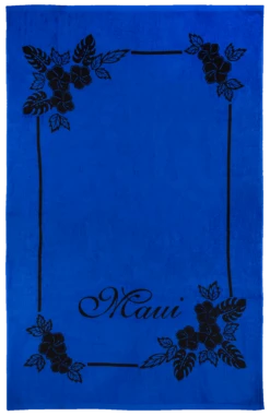 Large Blanket Beach Towel - Maui: Navy Blue