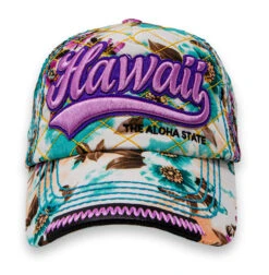 Robin Ruth® Cap - HI Floral: Teal Purple