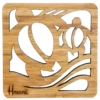 Tropical Bamboo Die-Cut Coaster: Honu