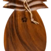 Tropeco® Monkeypod Wood Pineapple Shaped Cutting Board: Hibiscus Stamp