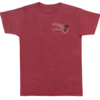 Crew Neck Tee - Palm Map: Maroon Heather