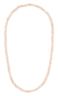 Freshwater Pearl Necklace 32": Coral
