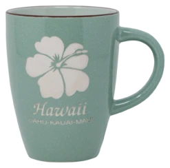 Hawaiian Island Collection Mug - Hibiscus: Light Green
