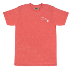 Hawaiian Athletics® Sports Tee - Islands Pocket: Red Heather