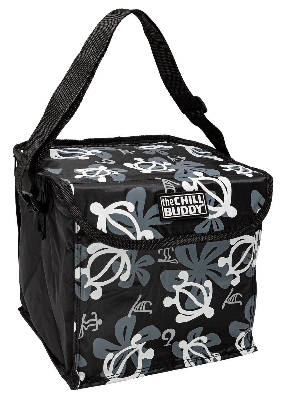 Hawaiian Chill Buddy Collapsible Cooler - Medium: Black