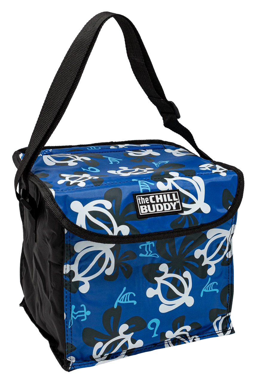 Hawaiian Chill Buddy Collapsible Cooler - Medium: Blue