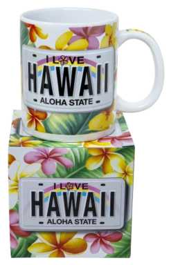 Hawaiian Design Ceramic Mug: Plumeria License