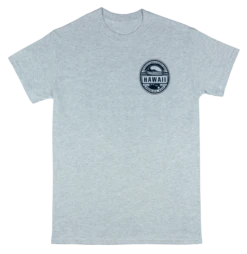 Crew Neck Tee - Waikiki Beach: Ash