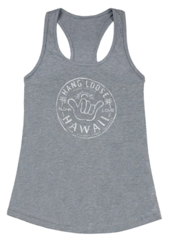 Island Girl® Racerback Tee - Hangloose: Grey Heather