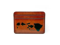 Mens Slim Minimalist Wallet - Hawaiian Islands: Light
