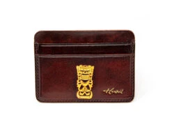 Mens Slim Minimalist Wallet - Tiki: Dark
