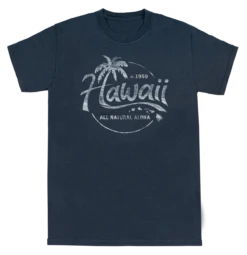 Vintage Dyed Tee - Natural Aloha: Dark Blue