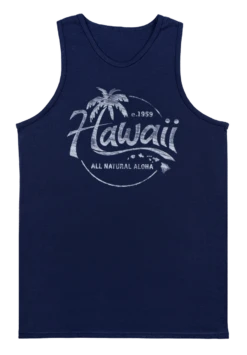 Men's TANK TOP - Natural Aloha: Navy