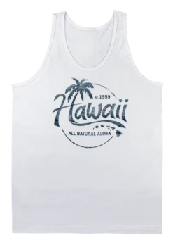 Men's TANK TOP - Natural Aloha: White