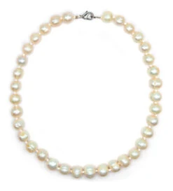 Freshwater Pearl Necklace - Large: White