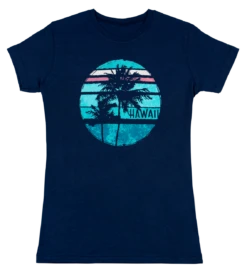 Island GirlĀ® Surf Tee - Sunset: Navy