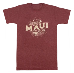 Vintage Dyed Tee - MAUI Islands: Maroon Heather