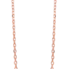 Moana Collection Rose Gold Pendant Chain Necklace: Open Plumeria