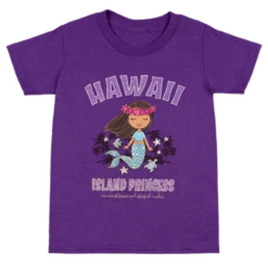Hawaiian Performance Surfwear® Child's Tee - Mermaid: Purple