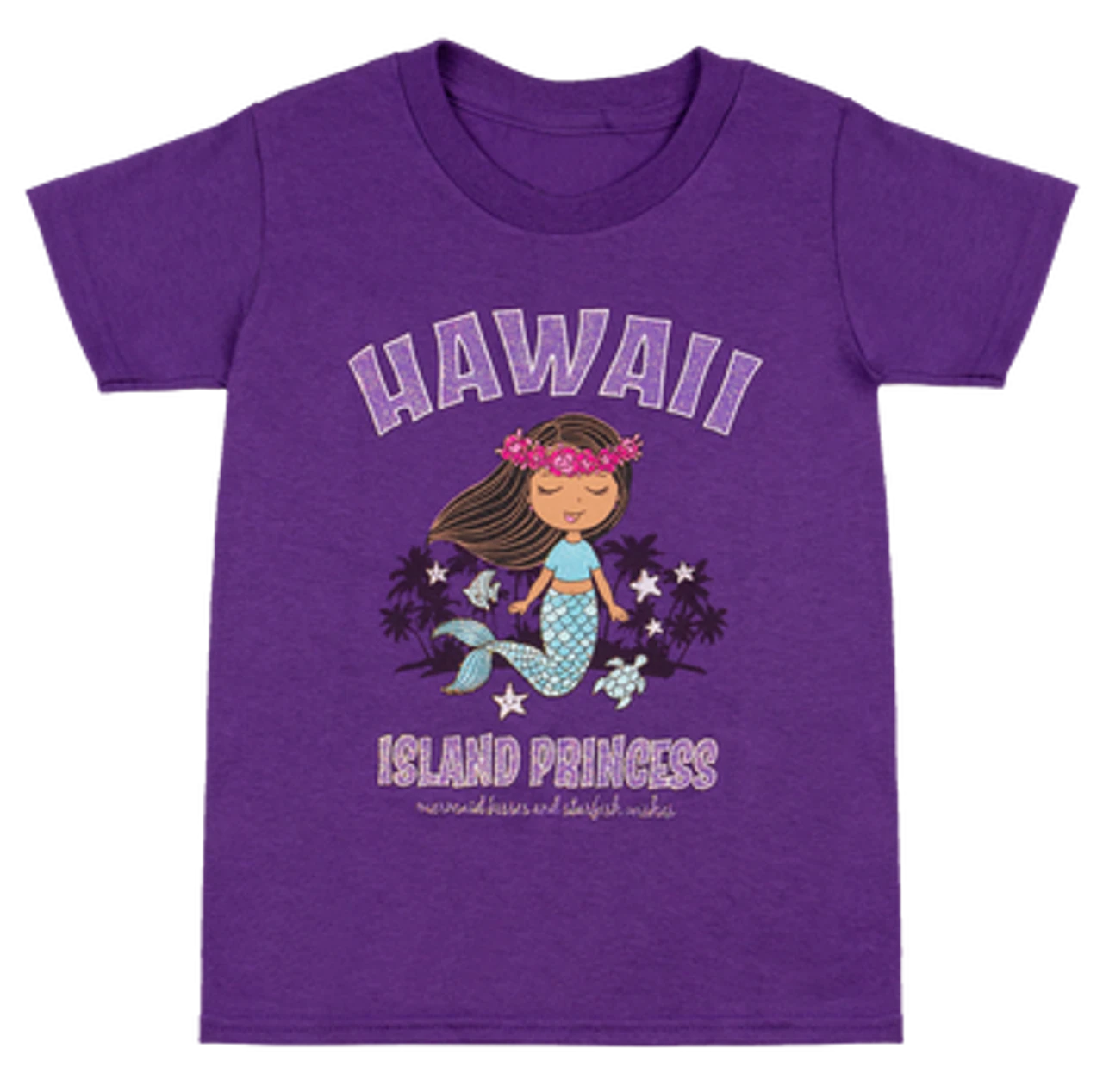 Hawaiian Performance Surfwear® Child's Tee - Mermaid: Purple