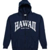 Robin Ruth® Sweatshirt Hoodie Zip Up - Hawaii Arch: Navy