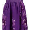 Ladies Elastic Tube Dress - Hibiscus Watercolor: Purple