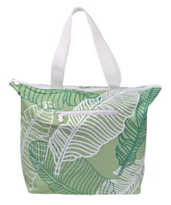 Hawaii Loa Tyvek Water Resistant Tote Bag: Green Banana Leaf
