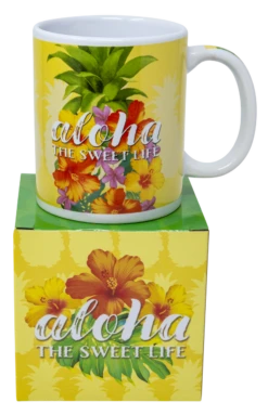 Hawaiian Design Ceramic Mug: Sweet Life