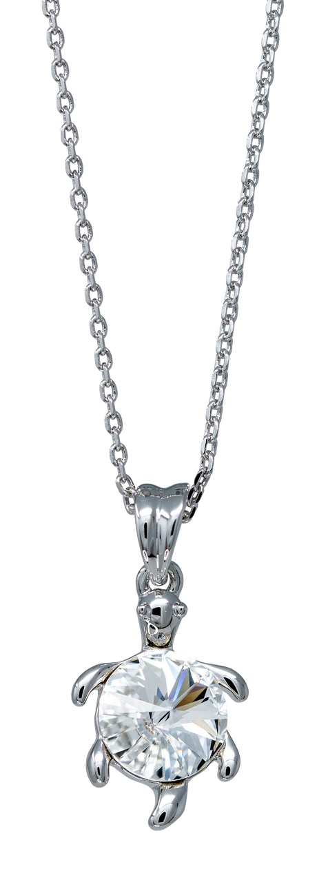 Turtle With Crystal Necklace