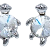 Turtle With Crystal Earrings