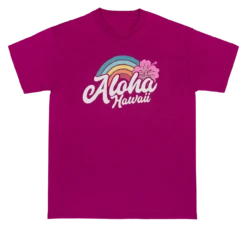 Hawaiian Performance Surfwear® Child's Tee - Rainbow: Berry