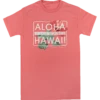 Ladies Crew Neck Tee - Pualani: Coral