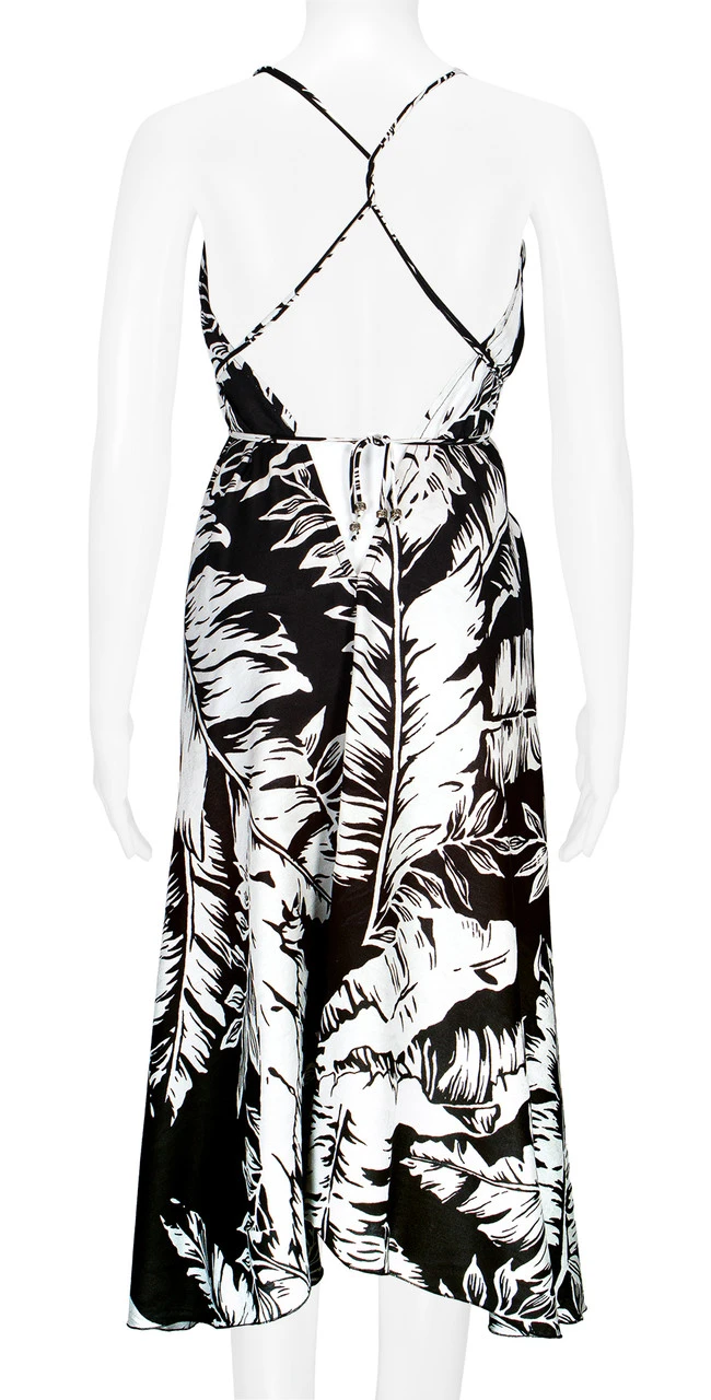 Robin Ruth® Maxi Dress: Monochrome Leaf - Image 4