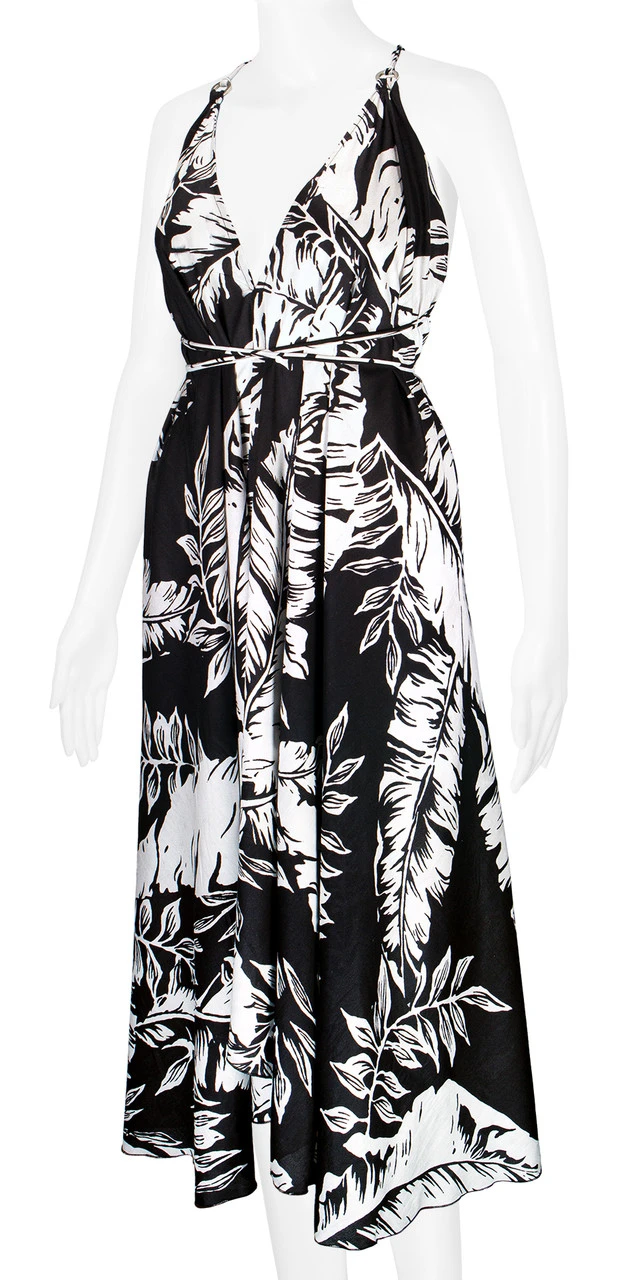 Robin Ruth® Maxi Dress: Monochrome Leaf - Image 2